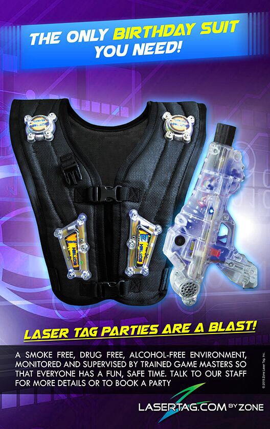 Laser tag Parties at Flippers Arcade